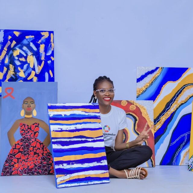 How a Nigerian artist is using art to help fight cancer