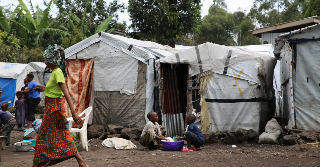 Geflüchtetencamp bei Goma im Osten der DR Kongo.