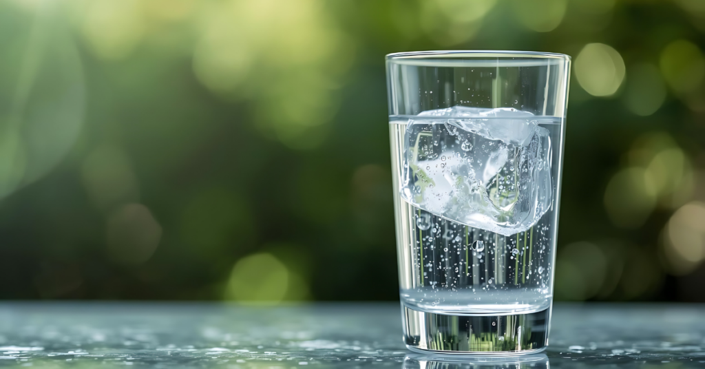 Ein Glas Trinkwasser