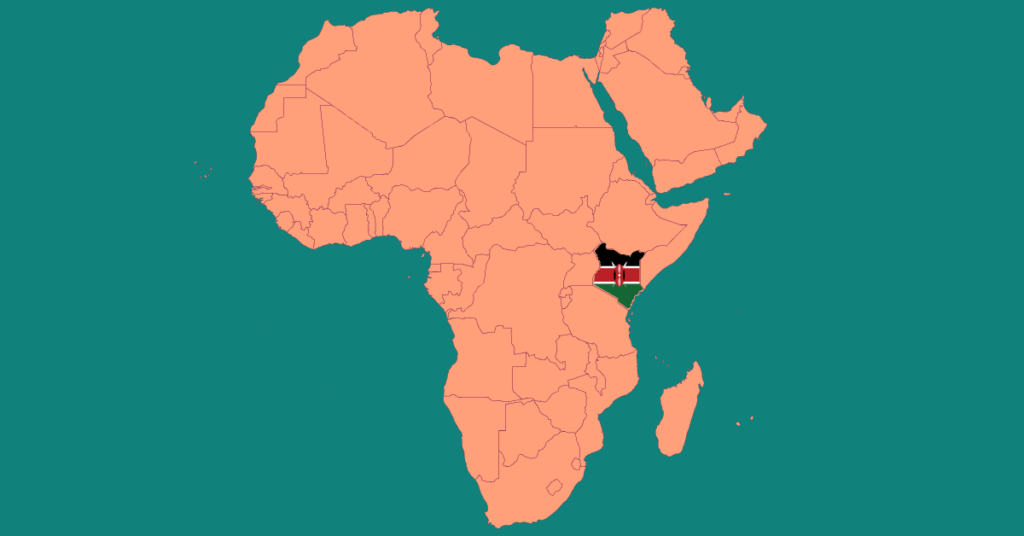 Lage Kenia in Afrika